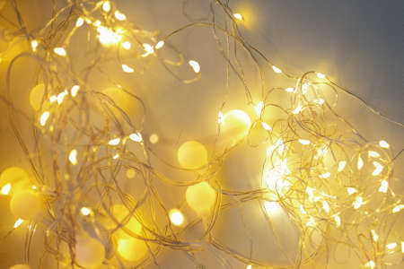 Christmas lights. Xmas. Beautiful sparkling backdrop, texture. Bokeh. Template. Trendy shades.