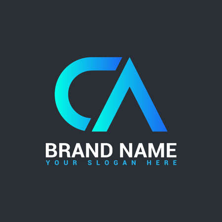 CA letter logo,CA gradient color logo,CA modern logoの写真素材