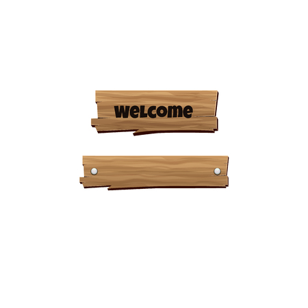 Vector Wood title boardのイラスト素材