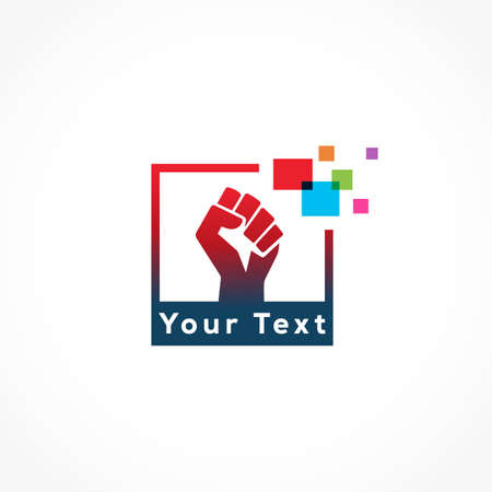 digital fist logo designsのイラスト素材