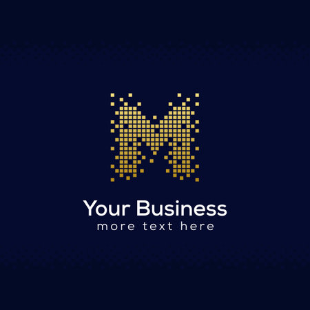 Doted M Logo Designのイラスト素材