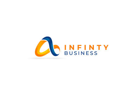 Colorful Infinity tech logo symbolのイラスト素材