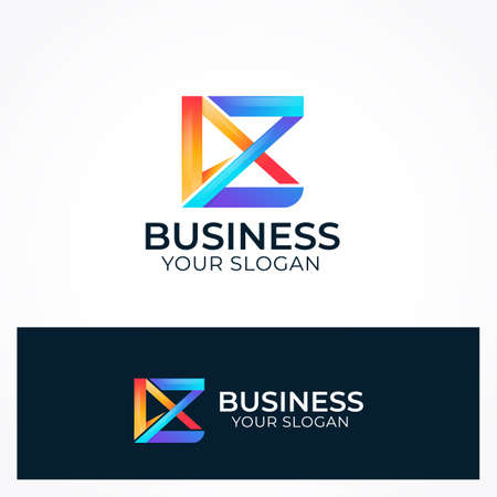 AZ letter Design modern A Z Vector logoのイラスト素材