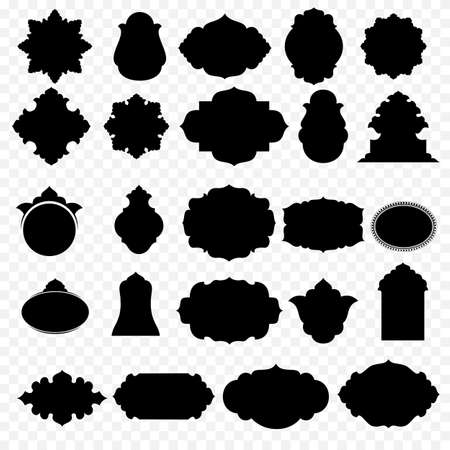 Vintage text frames vector iconのイラスト素材