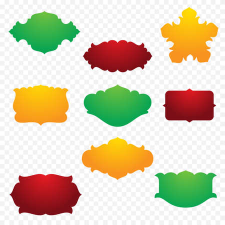 Vector colorful decorative frames setのイラスト素材