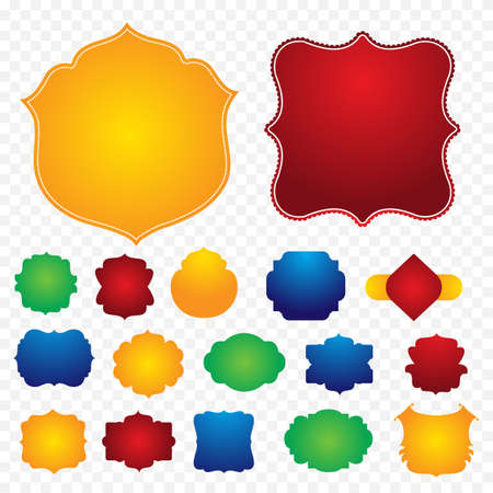 Vector colorful decorative frames setのイラスト素材