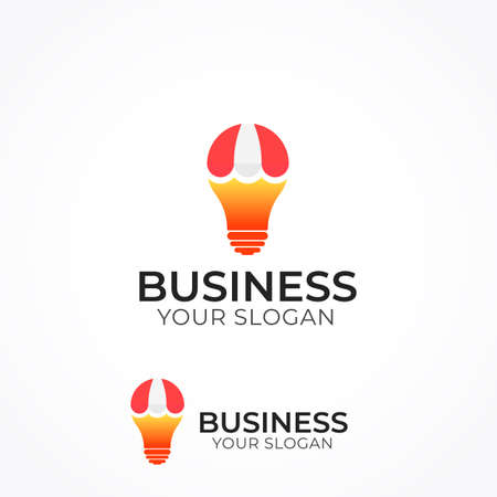 Online shop logo design businessのイラスト素材