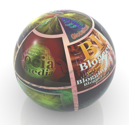 3d render of abstract background media wall sphereの写真素材