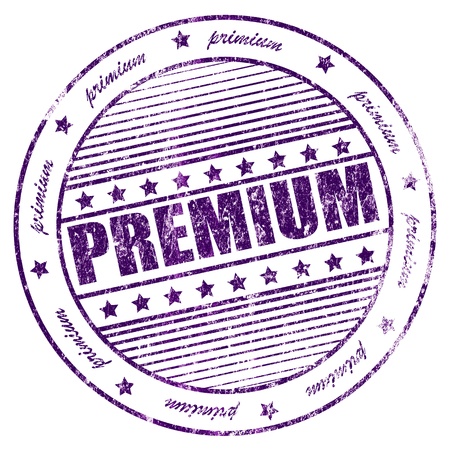 Illustration of grunge rubber stamp with the word premiumの写真素材