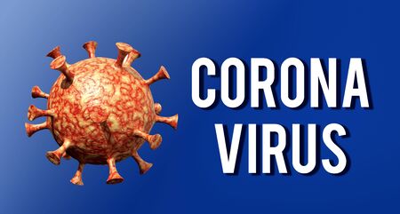 3d illustration rendering of word text covid-19 novel corona virus outbreak influenza flu health risk conceptの写真素材
