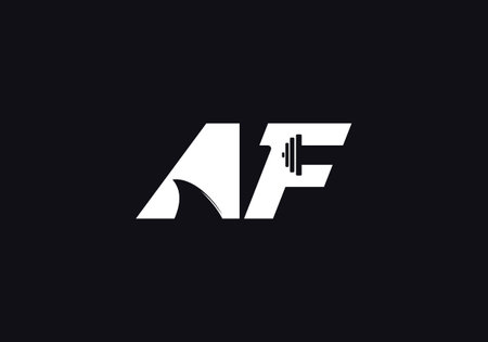 Initial AF letter monogram logo. AF fitness gym icon vector templateのイラスト素材