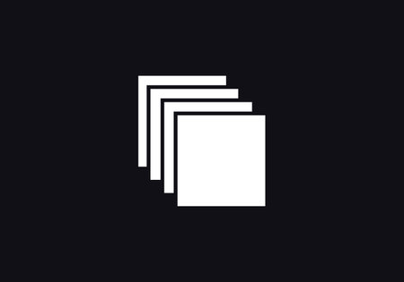 Stack of documents icon and symbol vector illustration template on black background.のイラスト素材