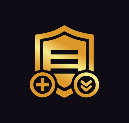 Shield and check mark icon. Security, protection, privacy concept. Vector illustrationのイラスト素材