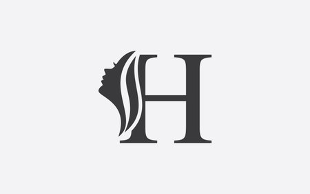 Letter H logo icon design template elements for your business with negative space for textのイラスト素材