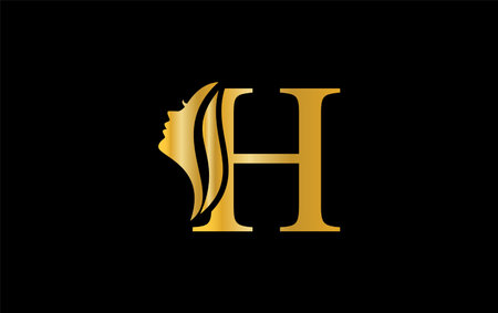 Initial H letter luxury beauty logo vector template. Creative Letter H logo designのイラスト素材