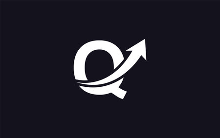 Q letter arrow logo icon design template elements for your business. Suitable for a company logotypeのイラスト素材