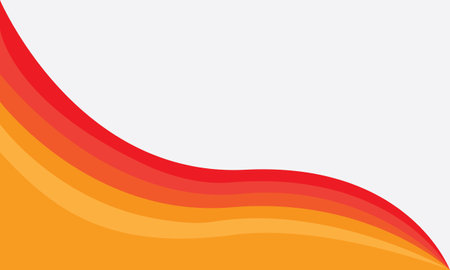 Abstract background with orange and red wavy lines. Vector illustration.のイラスト素材