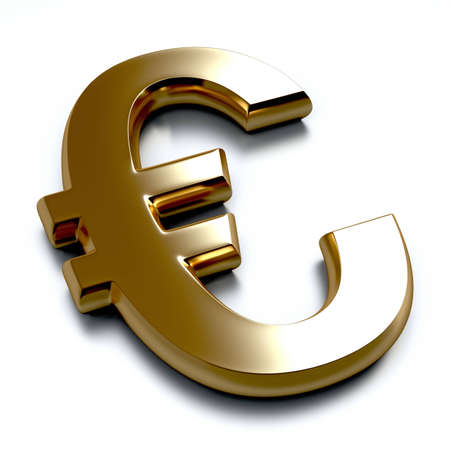 3d gold euroの写真素材
