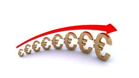 diagram of business success gold euros の写真素材