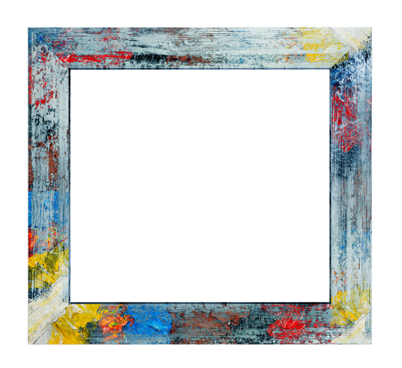 Vintage colorful frame on a white background, isolatedの写真素材