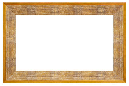Vintage golden frame isolated on a white backgroundの写真素材