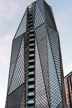 View of the modern skyscraperの写真素材