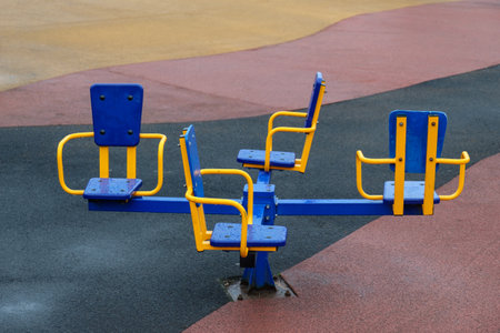 Color carousel on the playground