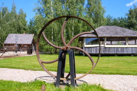 Rusty and old tool on the farm, soft focusの写真素材