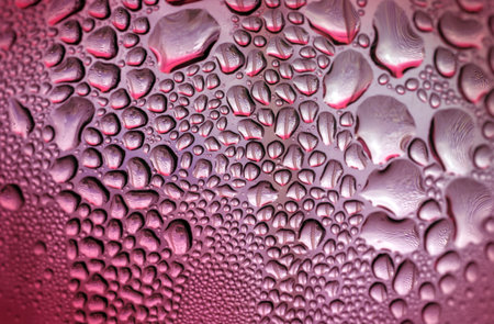 Color water drops abstract backgroundの写真素材