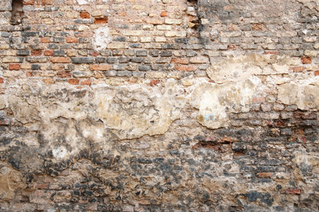 Grunge brick old wall backgroundの写真素材