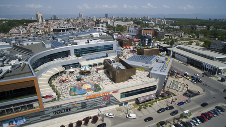Aerial view of Paradise Mall, May 1, Sofia, Bulgariaのeditorial素材