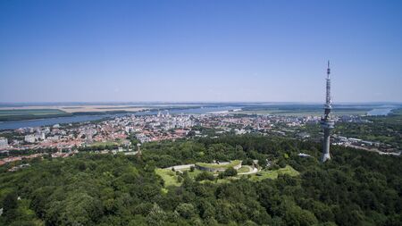 Aerial view of SIlistra and Medzhidi Tabiya, Bulgaria, July 2017のeditorial素材