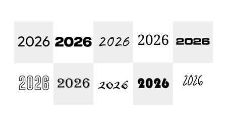 2023 new year icon set. Vector illustration of 2023 new year sign.