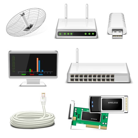 network hardware icon setのイラスト素材