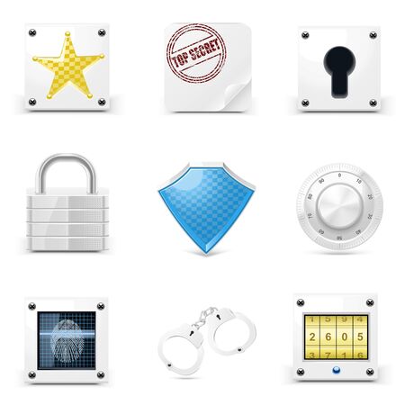 defense vector iconsのイラスト素材