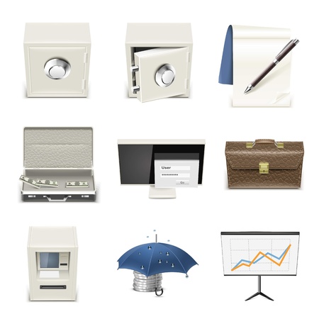 finance vector icon setのイラスト素材