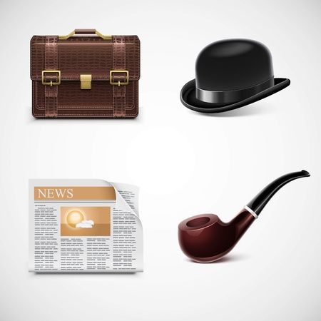 vector man objects iconsのイラスト素材