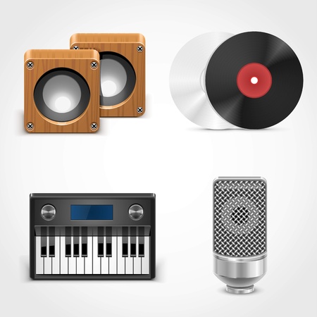 sound equipment vector iconsのイラスト素材