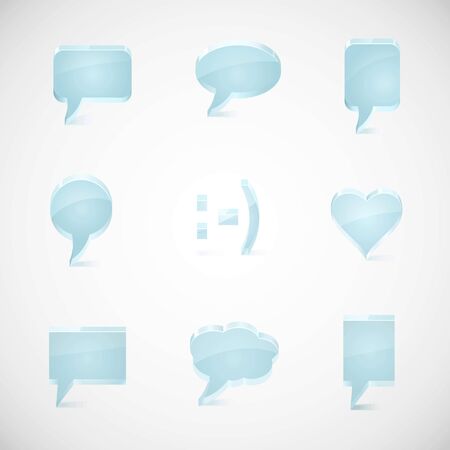 Speech vector icon setのイラスト素材