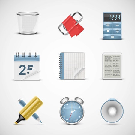 universal office vector icon setのイラスト素材