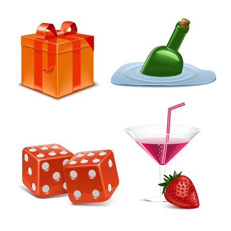 web gifts vector icon setのイラスト素材