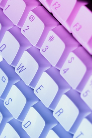 A part of keyboard with color lightingの写真素材