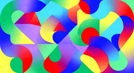 abstract background with multicolored curved shapes in a modern styleの素材