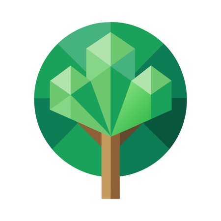 Green tree flat icon isolated on white background for web and mobile app designのイラスト素材