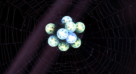 Abstract 3d illustration of geometric composition,digital artwork for creative graphic design.の素材