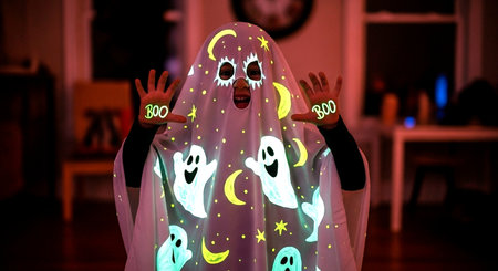 Scary ghost in the halloween night. 3d renderingの素材