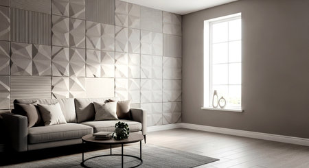 interior with sofa. 3d illustration , 3d renderの素材