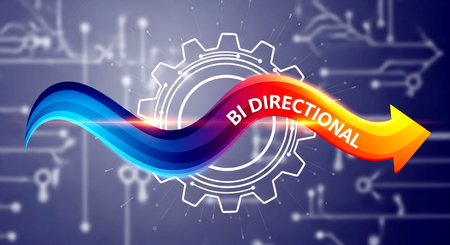 Blue and red business background with blue gear wheel. Vector illustration.の素材