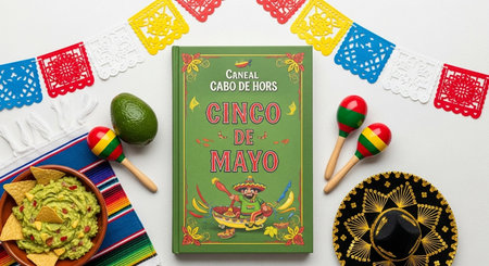 Guacamole and mexican food on a white backgroundの素材