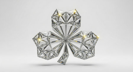 Diamonds 3d rendering in white background, computer generated images.の素材